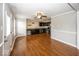 A bright kitchen with modern appliances and wooden floors, showcasing the heart of the home at 11849 Wapiti Way, Noblesville, IN 46060