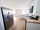 Bright kitchen featuring stainless steel appliances and butcher block countertops at 1246 Mcdougal St, Indianapolis, IN 46203