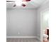 Bedroom with neutral carpet, one window, ceiling fan and with a bathroom en suite at 13820 N Honey Creek Dr, Camby, IN 46113
