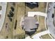 Aerial view of a home with a well-maintained lawn and a fenced backyard at 13947 Morningtide Cir, Fishers, IN 46038