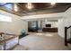 Finished basement space featuring a play area and a separate relaxation zone with a TV at 13947 Morningtide Cir, Fishers, IN 46038