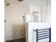 Modern shower featuring stylish tile work, a rainfall showerhead, and glass partition at 13947 Morningtide Cir, Fishers, IN 46038