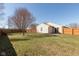 Spacious backyard with lawn and wood fence, perfect for outdoor activities at 1405 Creekside Dr, Brownsburg, IN 46112