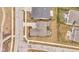 Bird's-eye view of a home displaying its roof, yard, and proximity to neighborhood streets at 1521 Avondale Dr, Westfield, IN 46074