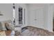 Bright foyer with French doors, hardwood floors, and view to the outdoor patio at 1521 Avondale Dr, Westfield, IN 46074
