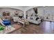 Spacious living room, flowing into the kitchen area, perfect for entertaining guests at 1521 Avondale Dr, Westfield, IN 46074