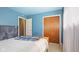 Inviting bedroom with a large bed and natural light offers a serene retreat within the home at 1620 S East St, Lebanon, IN 46052