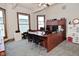 Spacious office features a built-in desk, ample storage, natural light, and modern finishes at 32 E Main St, Mooresville, IN 46158