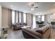 Bright and spacious living area with contemporary decor, flowing into open layout at 3581 Free Spirit Ct, Westfield, IN 46074