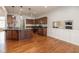 Modern kitchen boasting stainless steel appliances, granite countertops, and a stylish tile backsplash at 3792 Waterfront Way, Plainfield, IN 46168