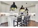Modern kitchen featuring an island with bar seating, stainless steel appliances and ample counter space at 4052 Saddle Club S Pkwy, Bargersville, IN 46106