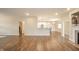 Open concept home with hardwood floors and great views to the kitchen and living areas at 4720 W Tradwell Dr, New Palestine, IN 46163