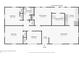 Detailed home floor plan with labeled rooms and dimensions for bedrooms, living room, and kitchen at 4754 E 64Th St, Indianapolis, IN 46220
