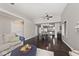 A view of the living room, dining room, and kitchen in this home at 8077 Foxchase Dr, Indianapolis, IN 46256