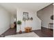 Cozy living area with modern decor, dark floors, and an open layout at 9011 Harrison Run Dr, Indianapolis, IN 46256