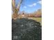 Overgrown backyard with some grass and a firepit behind the home at 9278 S Geneva Rd, Flat Rock, IN 47234