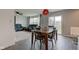 Open dining room next to the living room, featuring modern furnishings and plenty of natural light at 1012 Balto Dr, Shelbyville, IN 46176