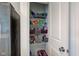 Organized pantry closet with wire shelving, baskets, and ample storage space at 1012 Balto Dr, Shelbyville, IN 46176
