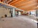 Spacious unfinished basement with concrete floor, exposed ceiling, and utility connections at 10792 Harbor Bay Dr, Fishers, IN 46040