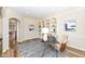 Comfortable home office with built-in shelves, and arched entry at 13082 Overview Dr # 5A, Fishers, IN 46037
