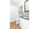 Bathroom with sleek black and white finishes at 1701 Nelson Ave, Indianapolis, IN 46203