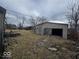 Spacious detached garage offering ample storage and workspace with a weathered exterior at 2420 N Macedonia Ave, Muncie, IN 47303