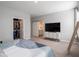 Serene bedroom with a slider to the bathroom, closet, and dresser, offering ample storage and convenience at 3252 Jasper Ln, Brownsburg, IN 46112