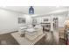 Finished basement has a cozy sitting area with fireplace and ample space for entertaining Gathering and friends at 3342 Challenger Dr, Plainfield, IN 46168