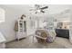 Bright bedroom with a comfortable bed, stylish furnishings, and calming decor at 3342 Challenger Dr, Plainfield, IN 46168