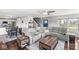 Open living space with a plush sectional, hardwood floors, and modern decor at 5806 Belvista Dr, Plainfield, IN 46168