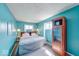 Inviting main bedroom with natural light and a large hutch for storage at 868 Glendale Dr, Franklin, IN 46131