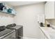 Laundry room featuring modern washer and dryer, and ample counter space for folding at 887 Tuxedo Dr, Westfield, IN 46074