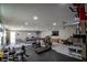Spacious basement includes an exercise area and entertainment space at 97 N Maple St, Pittsboro, IN 46167