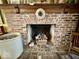 Unique fireplace with antique brick, perfect for Gathering gatherings and cozy evenings at 155 Boring Pl, Martinsville, IN 46151
