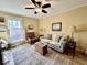 Cozy living room featuring a comfortable sofa, chair, and a decorative wooden chest at 155 Boring Pl, Martinsville, IN 46151