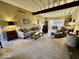 Spacious living room features exposed ceiling beams and large windows at 155 Boring Pl, Martinsville, IN 46151