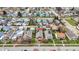 Neighborhood aerial view showing houses, streets, and mature trees at 1715 E Kelly St, Indianapolis, IN 46203