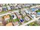 Aerial view of a residential neighborhood with tree lined streets at 1715 E Kelly St, Indianapolis, IN 46203