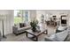 Bright, open-concept living space with a large window, comfortable seating, and seamless kitchen access at 2109 Boxwood Dr, Greenfield, IN 46140