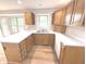 Bright kitchen with white countertops, stainless steel sink, and wooden cabinetry at 2231 Reston Ln, Columbus, IN 47203
