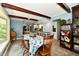 Charming dining room featuring wood table, large window, and open layout at 2700 Yellowwood Ct, Columbus, IN 47203