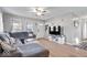 Open-concept living room with hardwood flooring, neutral walls, and a comfortable seating area, ideal for relaxation at 300 Indiana Ave, Pendleton, IN 46064