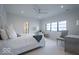 Cozy bedroom featuring soft carpet, tray ceilings, and neutral tones for a serene retreat at 395 Breakwater Dr, Fishers, IN 46037