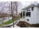 Exterior view of a modern white home with a lake view at 395 Breakwater Dr, Fishers, IN 46037