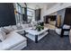 Spacious open-concept living area with modern furnishings and decor at 395 Breakwater Dr, Fishers, IN 46037
