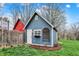 Charming garden shed with a window box and attractive detailing, set in a manicured landscape at 450 W Ash St, Zionsville, IN 46077