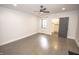 Spacious main bedroom features an ensuite bath and hardwood floors at 615 E Morris St, Indianapolis, IN 46203