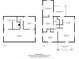 A layout for both the basement and main floor of the house, which illustrates the room dimensions at 633 Fletcher Ln, Beech Grove, IN 46107
