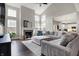 Bright, open living room featuring vaulted ceilings, fireplace, and comfortable seating at 6545 Briarwood Pl, Zionsville, IN 46077