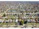 Areal view of a residential neighborhood featuring tree-lined streets and well-maintained lawns at 741 Dequincy St, Indianapolis, IN 46201